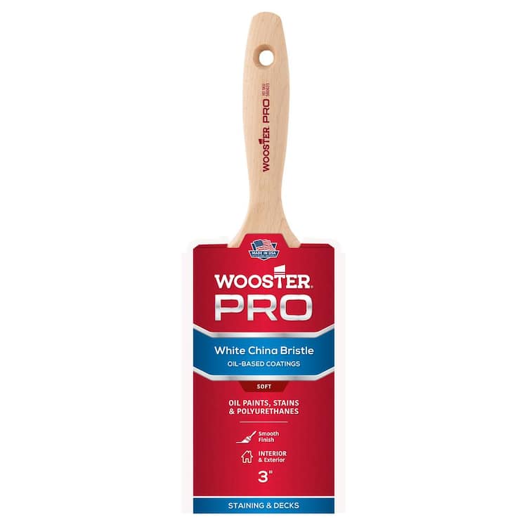 Wooster 3 in. Pro White China Bristle Flat Wall Brush