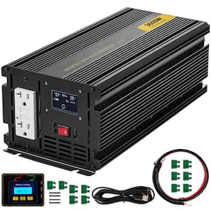 1500W Pure Sine Wave Power Inverter DC 12v to AC 110V-120V with Remote  Control LCD Display and 2x2.4A Dual USB Ports 3 AC Outlets for Home RV  Truck by