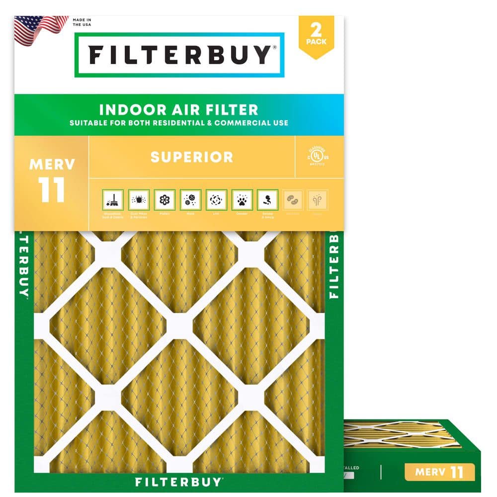 14.5 in. x 19 in. x 2 in. MERV 11 (FPR 7) Allergen Defense Pleated HVAC AC Furnace Air Filters Replacement (2-Pack) price history on PriceWatchPro