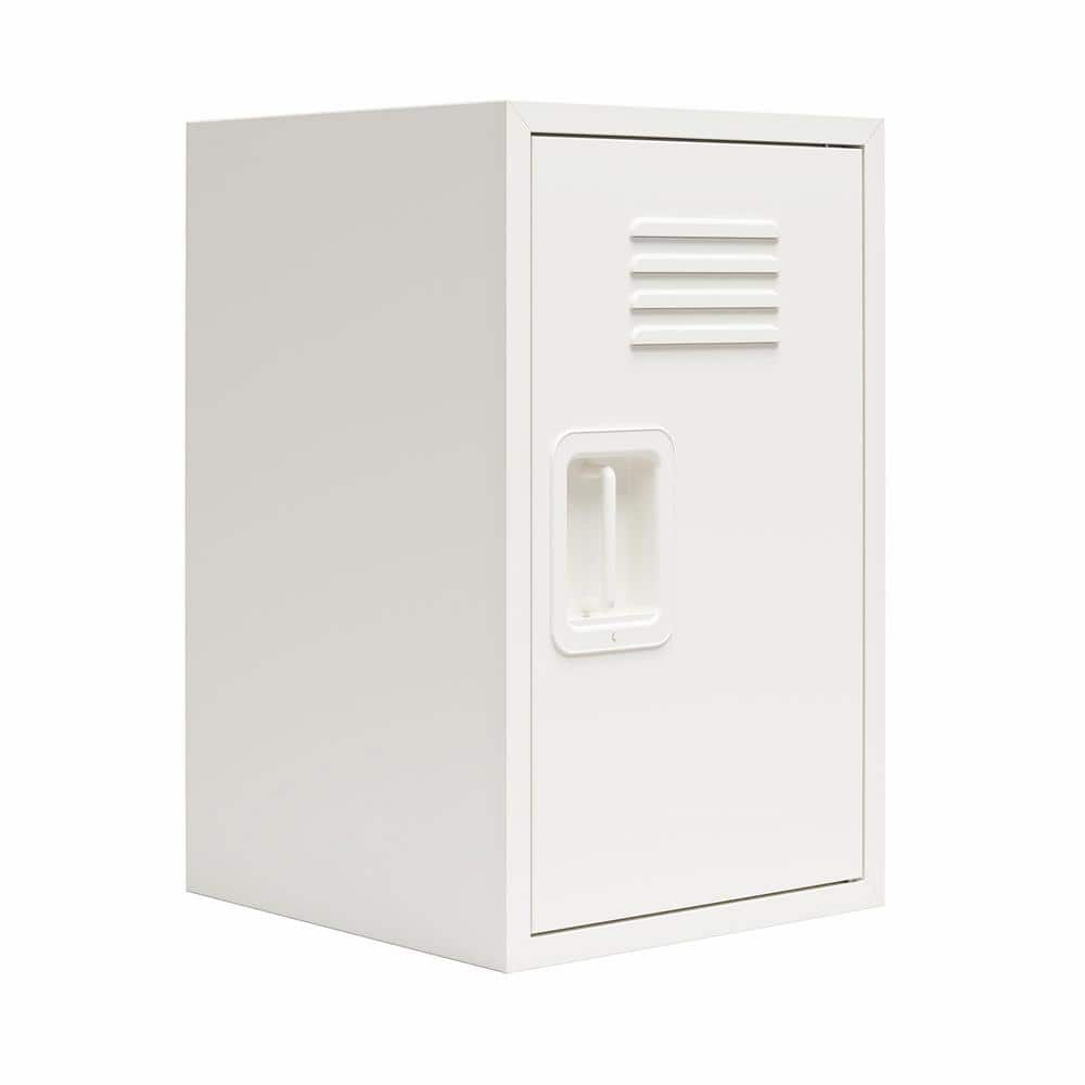 Little Seeds Casey Kids Stackable Mini Metal Storage Locker, White