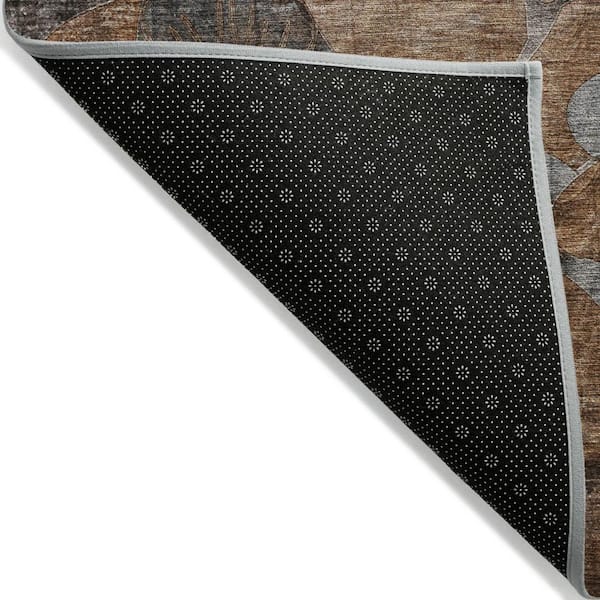Ivory 8 ft. x 8 ft. Woven Abstract Polyester Round Indoor / Outdoor Area Rug