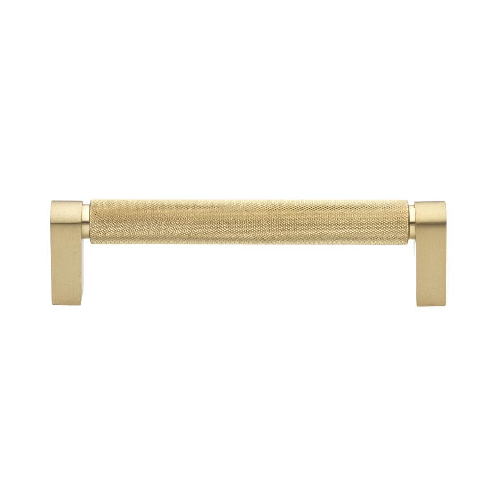 GlideRite 5 in. Screw Spacing Satin Gold Solid Knurled Drawer