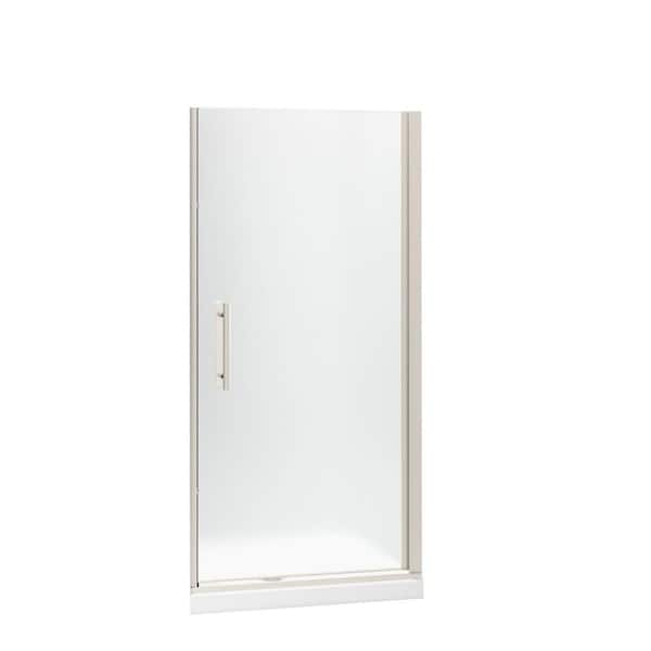 STERLING Finesse Peak 39 in. x 67 in. Frameless Pivot Shower Door in Nickel