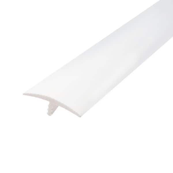 Outwater 1-1/4 in. White Flexible Polyethylene Center Barb Hobbyist Pack Bumper Tee Moulding Edging 25 foot long Coil