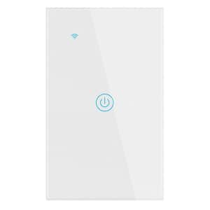 1-Gang Wi-Fi___33 Smart Wall Touch Light Switch Glass Panel Compatible For Alexa/Google APP