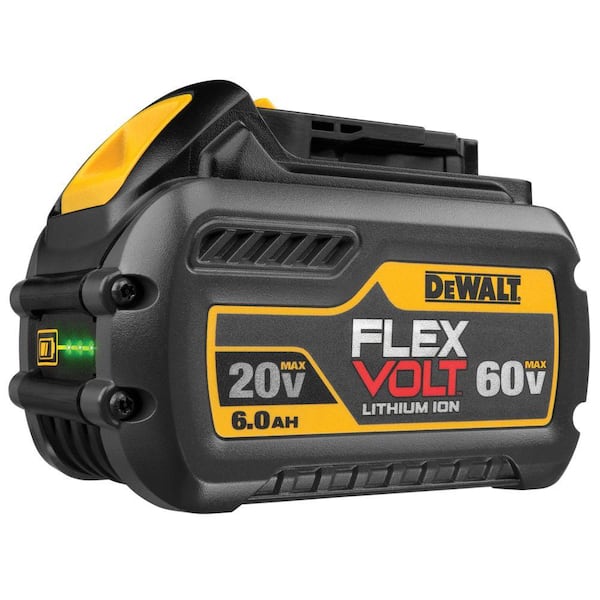 DEWALT FLEXVOLT 20V 60V MAX Lithium Ion 6.0Ah Battery Pack DCB606 The Home Depot