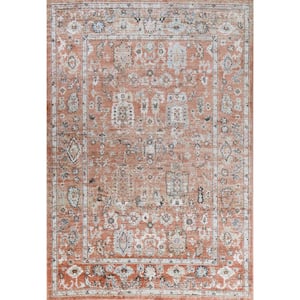Ashland Salmon 9 ft. x 12 ft. (8 ft. 6 in. x 11 ft. 6 in.) Geometric Transitional Area Rug
