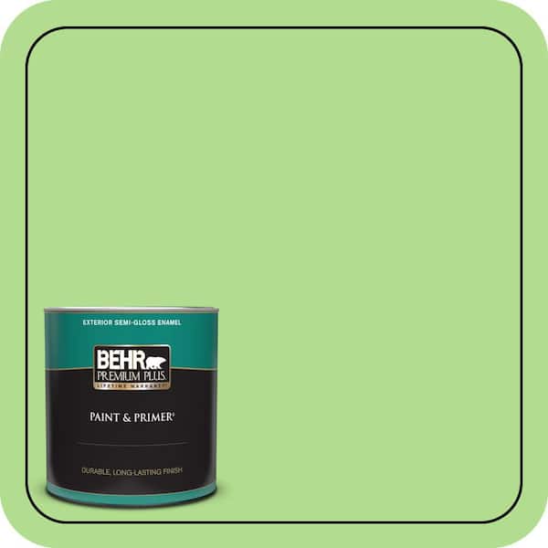BEHR PREMIUM PLUS 1 qt. #MQ4-46 Early Spring Semi-Gloss Enamel Exterior Paint & Primer
