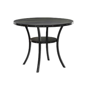 New Classic Furniture Crispin Smoke Wood Round Counter Table