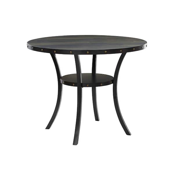 NEW CLASSIC HOME FURNISHINGS New Classic Furniture Crispin Smoke Wood Round Counter Table