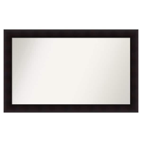 Amanti Art Portico Espresso 49.75 in. x 30.75 in. Custom Non-Beveled Wood Framed Batthroom Vanity Wall Mirror