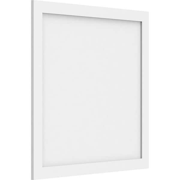 Ekena Millwork 5/8 in. x 30 in. x 30 in. Cornell Flat Panel White PVC ...