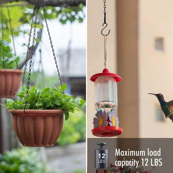 230-Foot Galvanized Steel Jack Chain – Light-Duty Hanging Chain For Baskets, Light Fixtures, Bird Feeders, Flowerpots – Includes Gloves, Silver Finish