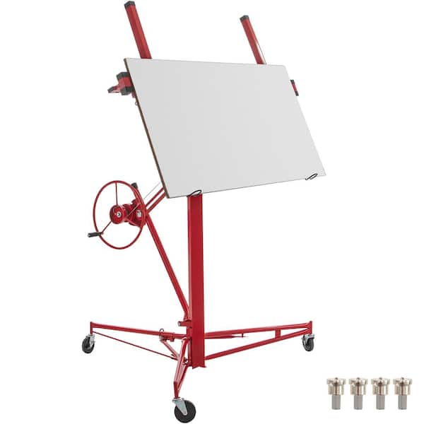 Drywall Rolling Lifter Panel, 16 ft. Sheetrock Lift Drywall Lift, 150 lbs. Weight Capacity Panel Hoist Jack Tool, Steel