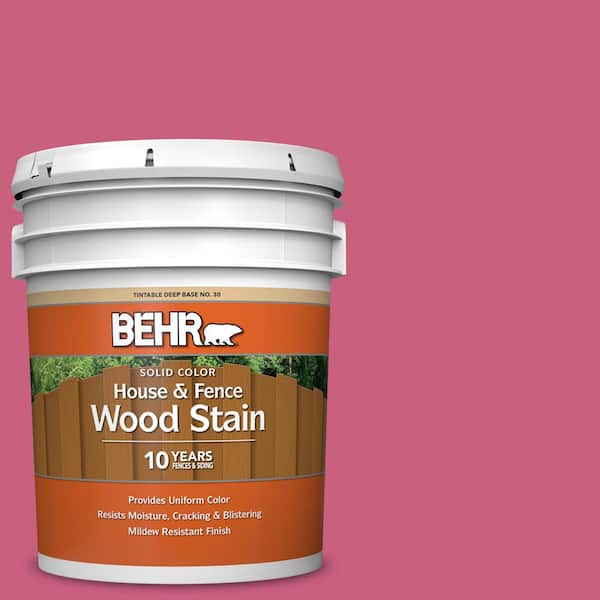 BEHR 5 gal. #P130-6 Ballerina Tutu Solid Color House and Fence Exterior Wood Stain
