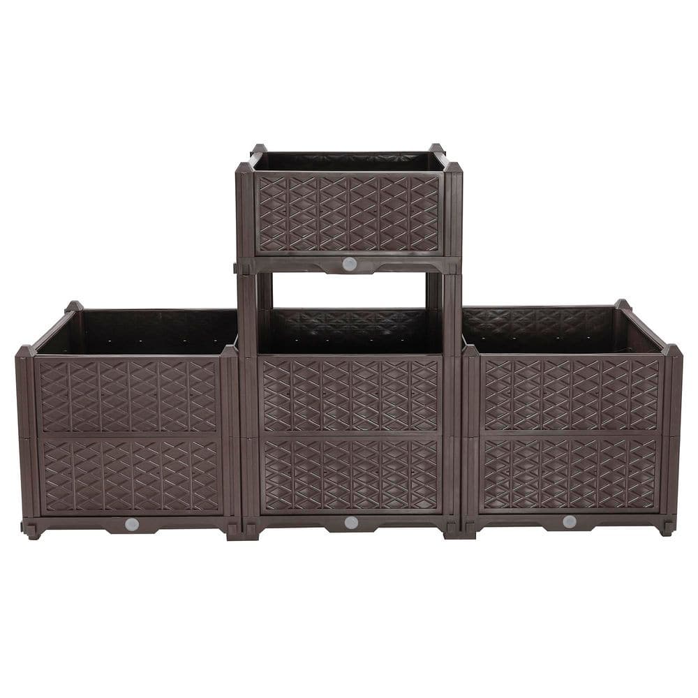 62.80 in. L x 15.70 in. W x 14.60 in. H Brown Indoor and Outdoor Rectangular Plastic Planting Box price history on PriceWatchPro
