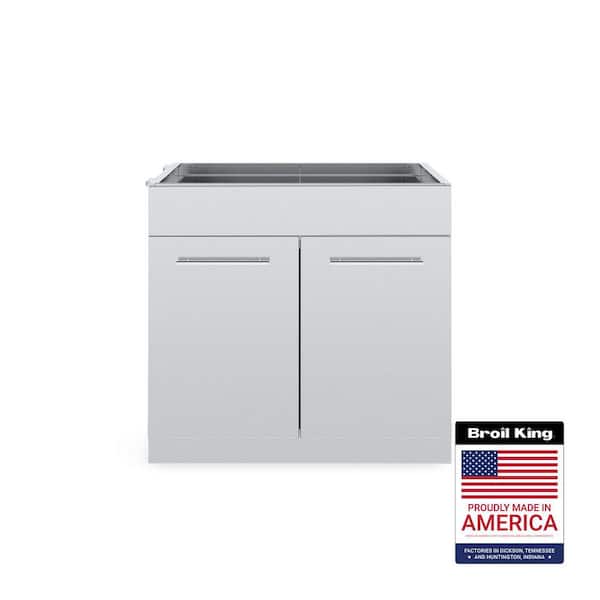 35.5 in. Stainless Steel 2-Door Cabinet for Built-In Gas Grill