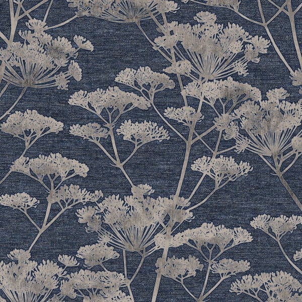 Boutique Serene Seedhead Sapphire Removable Wallpaper Sample 12086594 ...