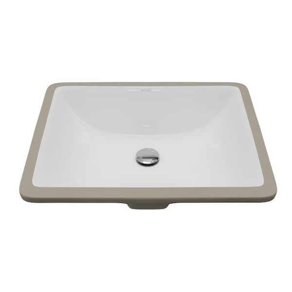 Valera 18-1/8 in. x 14-7/8 in. Rectangular Undermount Vitreous China Bathroom Sink in White