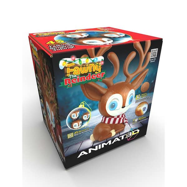 Fawny The Talking Animated 16 in. Reindeer with Built-In Projector and Speaker Plug'n Play