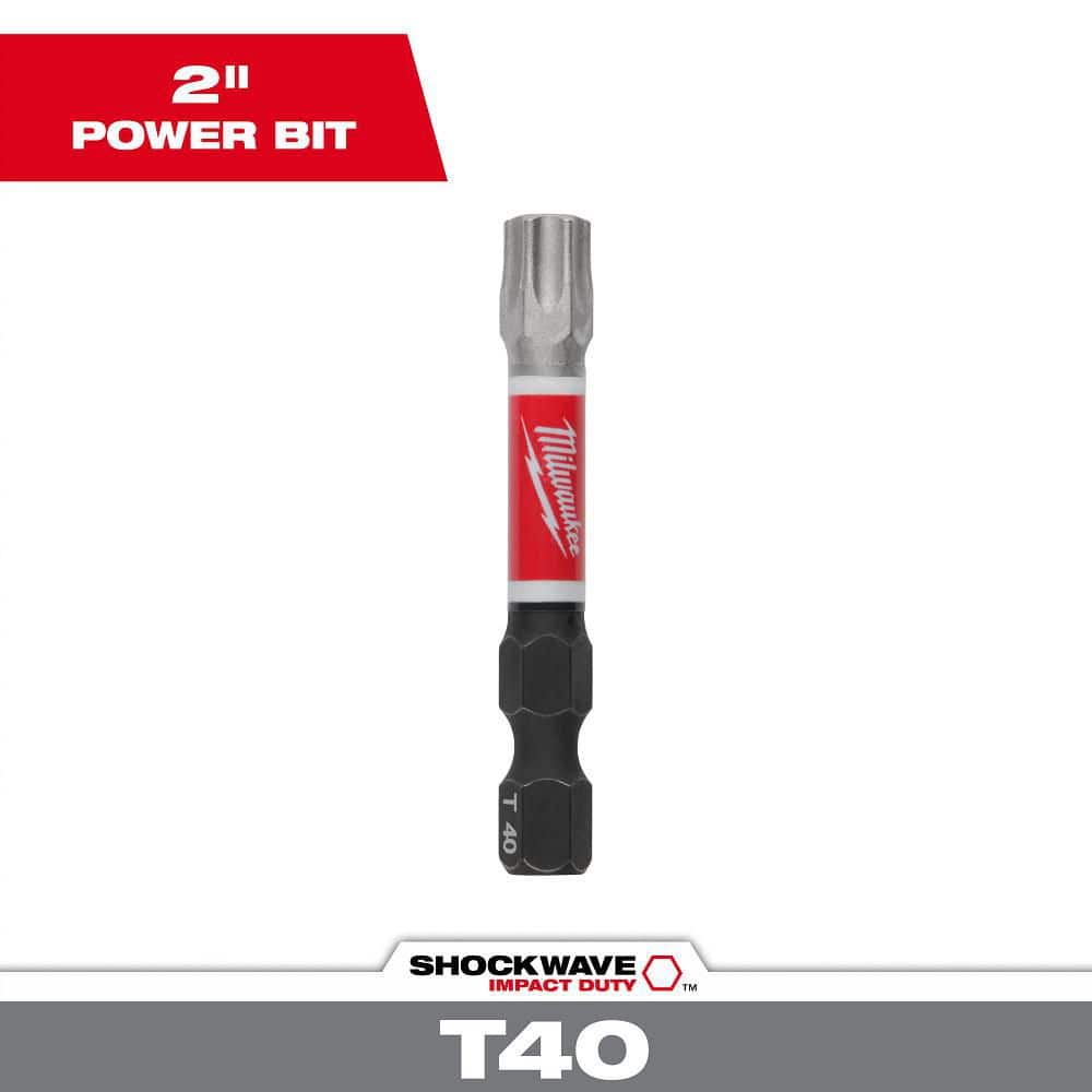 Milwaukee SHOCKWAVE Impact Duty 2 in. T40 Torx Alloy Steel Screw