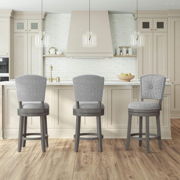 Santa Clara II 26 in. Antique Gray and Ash Counter Stool