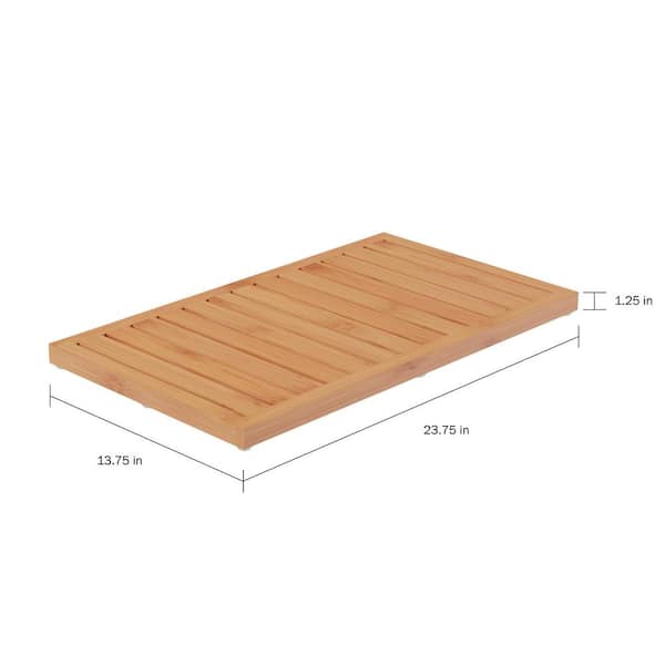 Luxury 100% Natural Cork Thick Bath Mat Anti Slip Bathroom Floor Mat 62 x  46cm