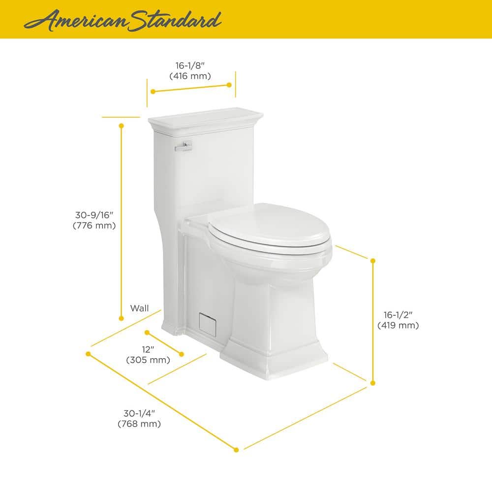 White High Efficiency Elongated One-Piece Toilet with Seat