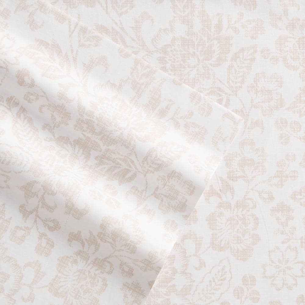 Mae Pink Floral Cotton Percale Queen Sheet Set