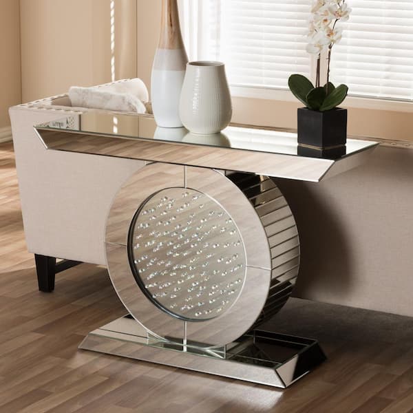Cagney 47 in. Silver Standard Specialty Metal Console Table