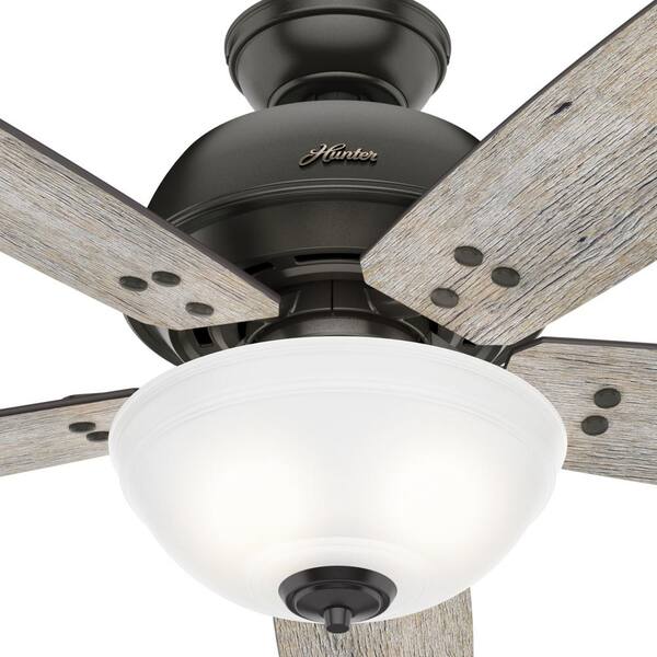 Hunter Reveille 60 In Led Indoor Noble Bronze Ceiling Fan With Light And Remote 50580 Led Indoor Noble Bronze Ceiling Fan, How Big Should A Light Fixture Be Over 60 Inch Tablet