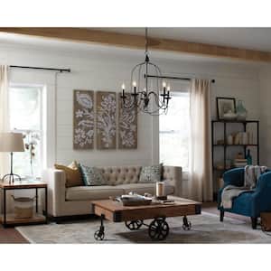 Rivy West 5-Light Oil Rubbed Bronze Chandelier with Silver Highlights