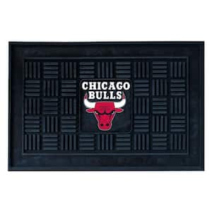 NBA Chicago Bulls Black 19 in. x 30 in. Vinyl Door Mat
