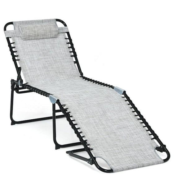 Cisvio Foldable Recline Lounge Chair with Adjustable Backrest and ...