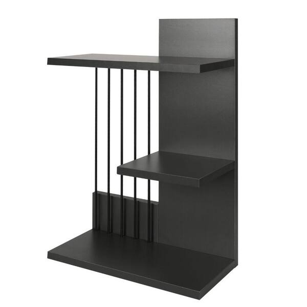 The Urban Port 7.5 in. x 15.7 in. x 23.6 in. Charcoal Gray 3-Tier ...