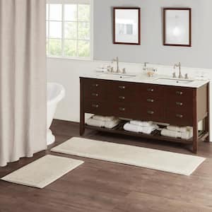 Splendor Taupe 24 in. x 72 in. 100% Cotton Tufted 3000 GSM Reversible Bath Rug