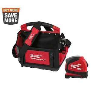 15 in. PACKOUT Tote with 25 ft. Compact Tape Measure