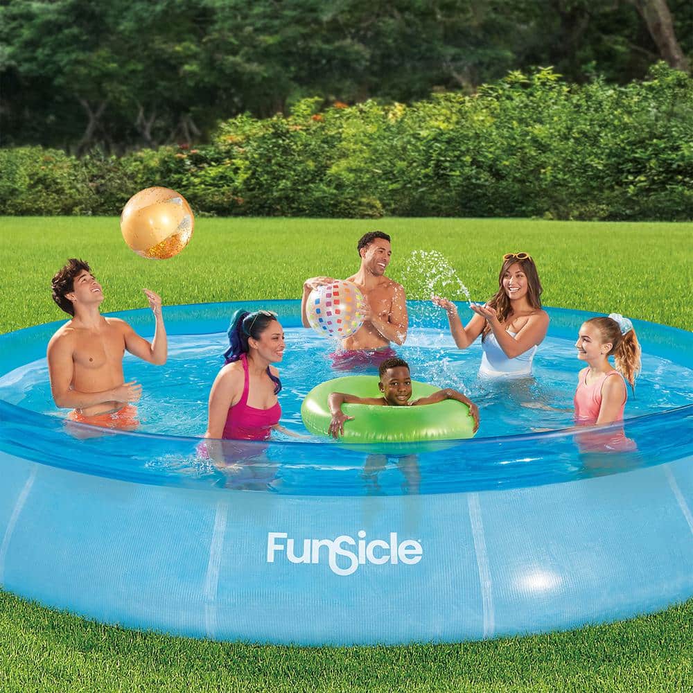 Funsicle 12' x 30" Blue Inflatable Round Above Ground Pool with Pump