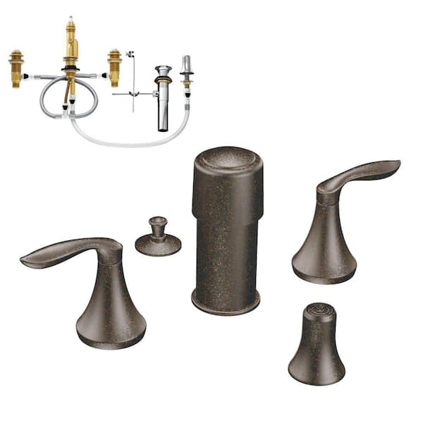 MOEN Eva 2-Handle Bidet Faucet in Oil Rubbed Bronze (Valve Included)