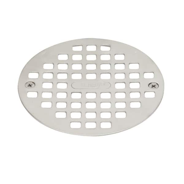 Oatey 4-1/4 in. Round Universal Snap-In Shower Strainer in Stainless ...