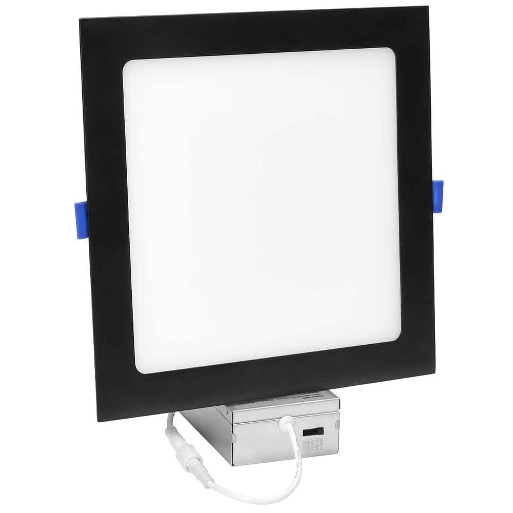 8-inch Black Aluminum Square LED Recessed Downlight