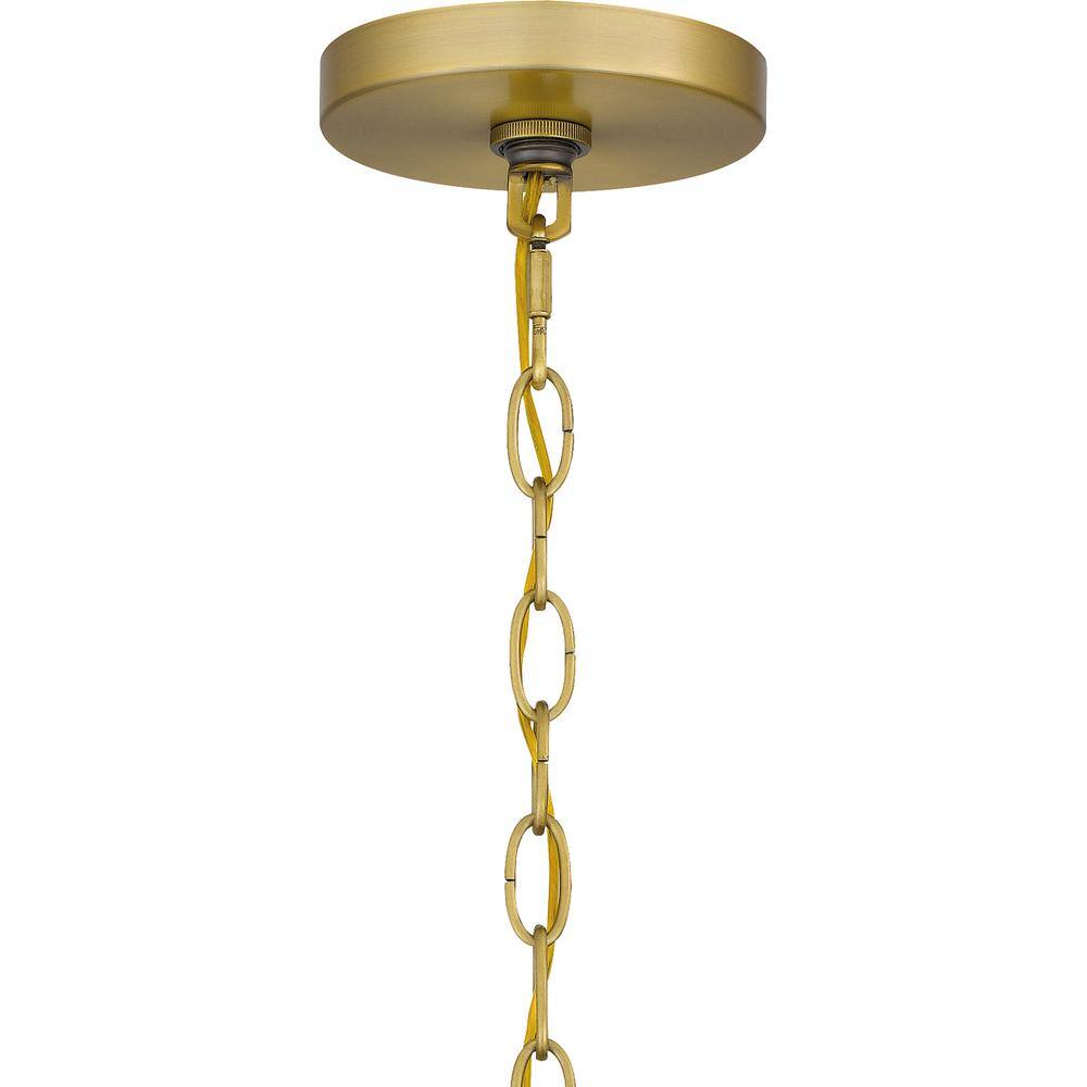 Bryn Aged Brass Globe Pendant with Open Framework Design