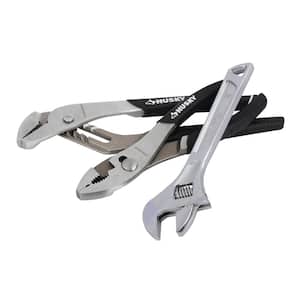 10 in. Groove Joint pliers and 8 in. Slip Joint pliers and 8in Adjustable Wrench
