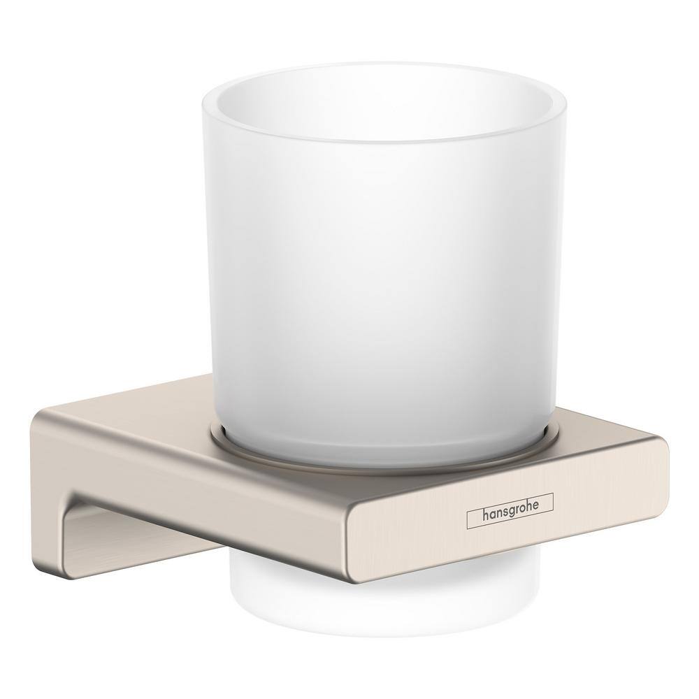Caster Series 7.01 in. Toothbrush Holder in Brushed Nickel Caster Series 7.01 in. Toothbrush Holder in Brushed Nickel