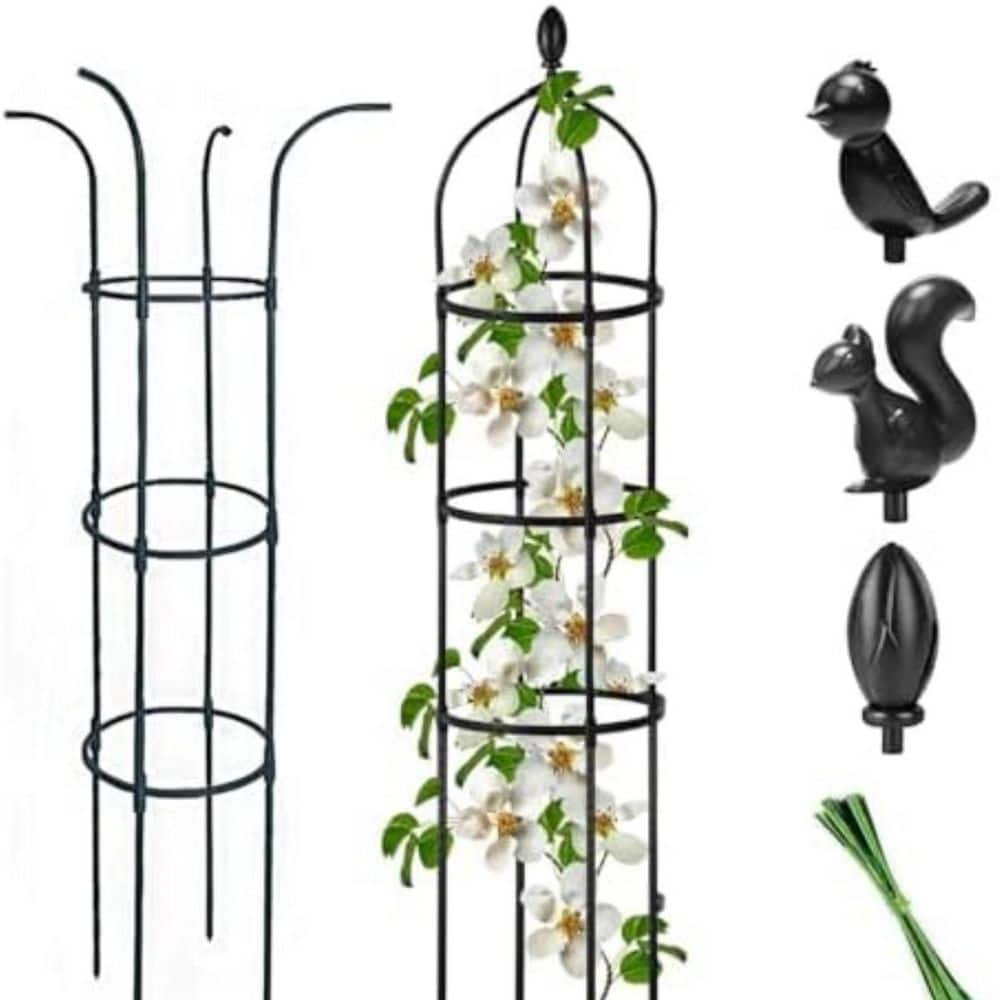 55in Metal Plastic-Coated Round Obelisk Trellis for Climbing Plants with 20 Ties price history on PriceWatchPro