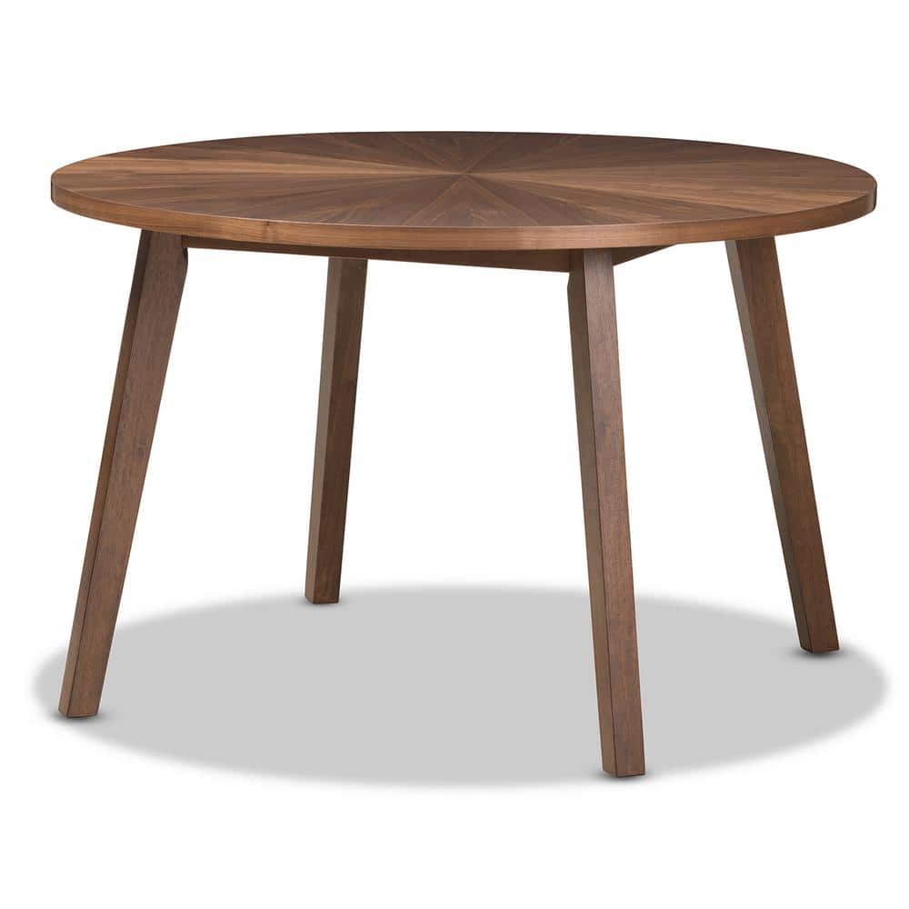 Mid-Century Modern Walnut Dining Set with Black Velvet Upholstery
