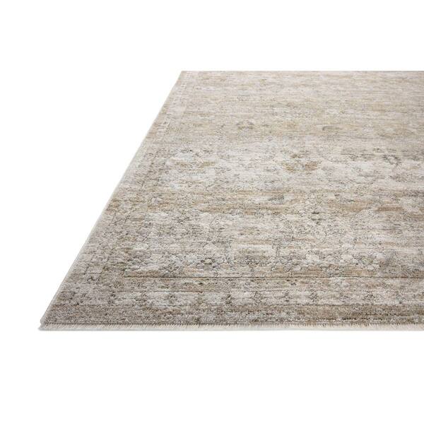 Tabitha Ivory / Khaki 5 ft. 3 in. x 7 ft. 9 in. Traditional Area Rug