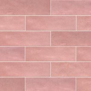 Passion Rosa 3 in. x 8 in. Glossy Porcelain Wall Tile (3.92 sq. ft./Case)