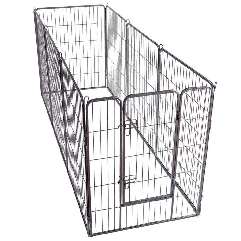 Heavy Duty Black Metal 40" Pet Playpen with Door