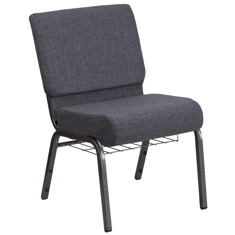 Fabric Stackable Chair in Dark Gray